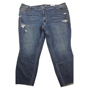 NWT old navy rockstar super skinny size 28 plus size distressed cropped stretch